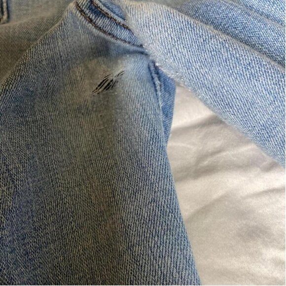 Levi’s Mid-Rise Skinny Blue Jeans Distressed, Fringed Cuffs Size 29 - Picture 9 of 16